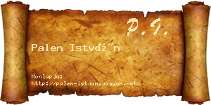 Palen István névjegykártya